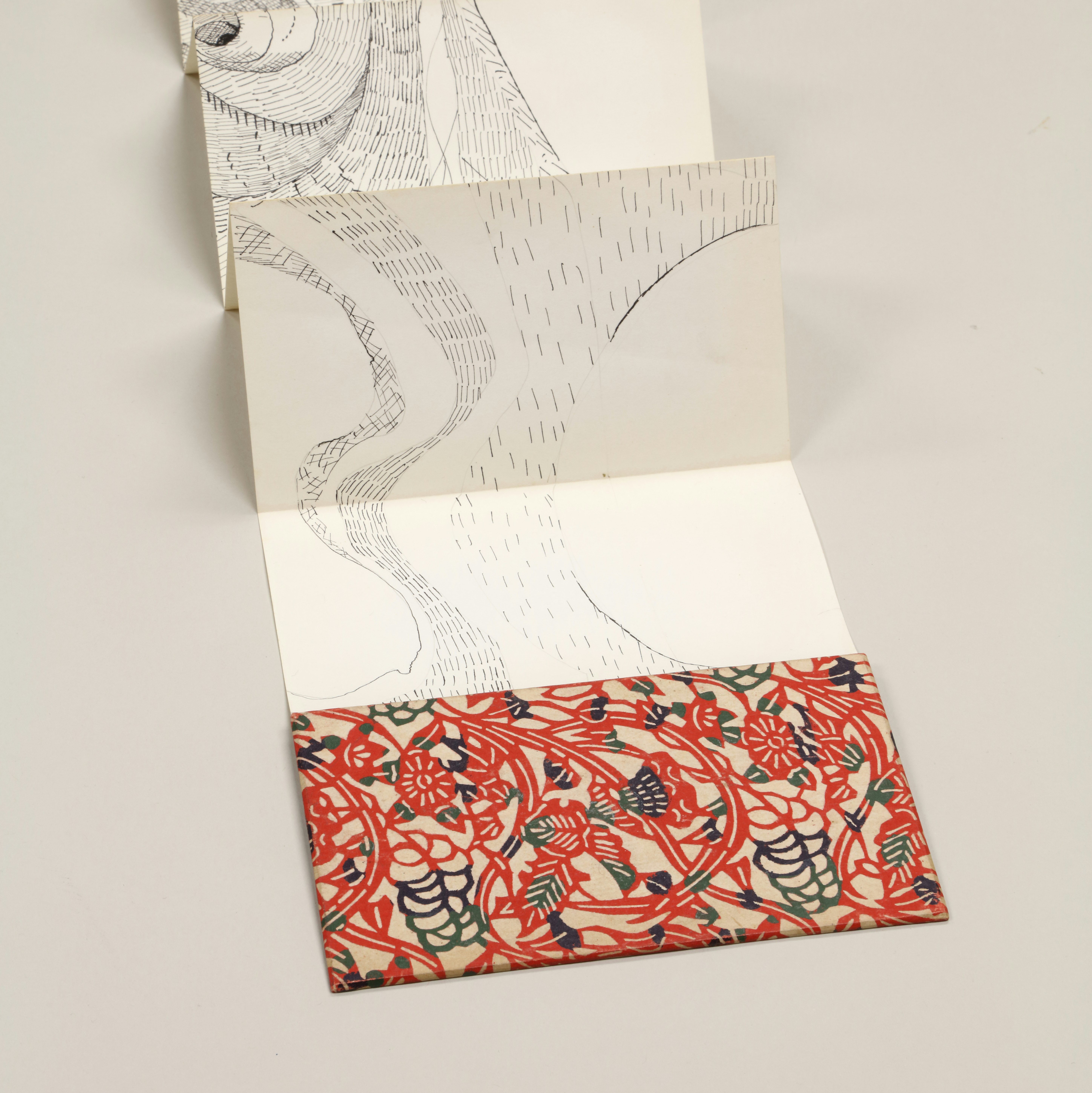 A photo of the artist's book for A Female Landscape and the Abstract Gesture.