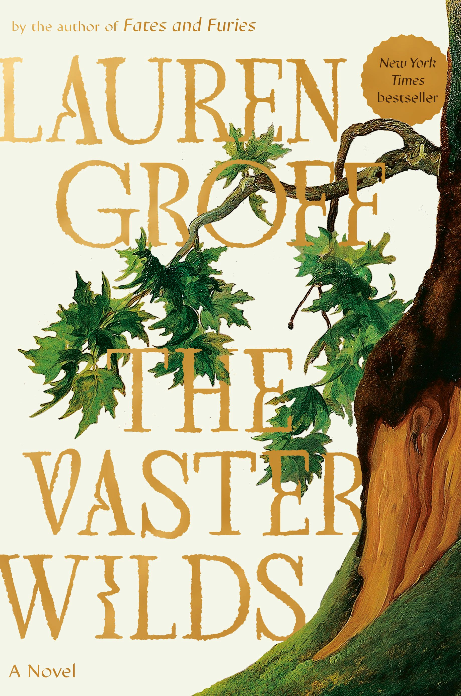 Book cover for The Vaster Wilds, with an illustration of a craggy tree
