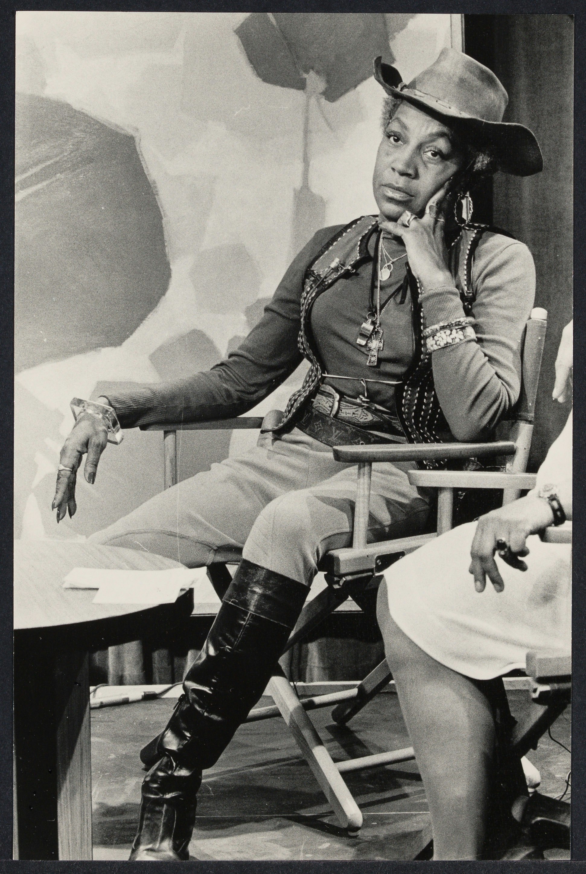 Flo Kennedy seated at "Outreach Women" TV Program