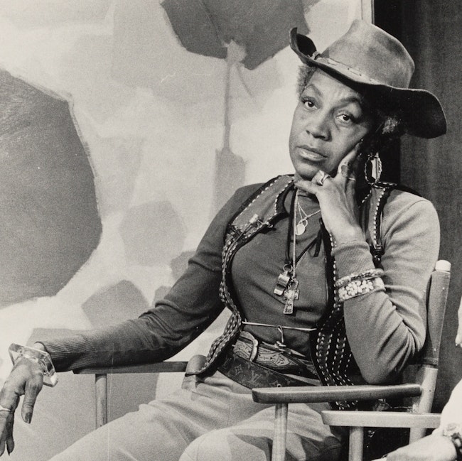 Flo Kennedy seated at "Outreach Women" TV Program
