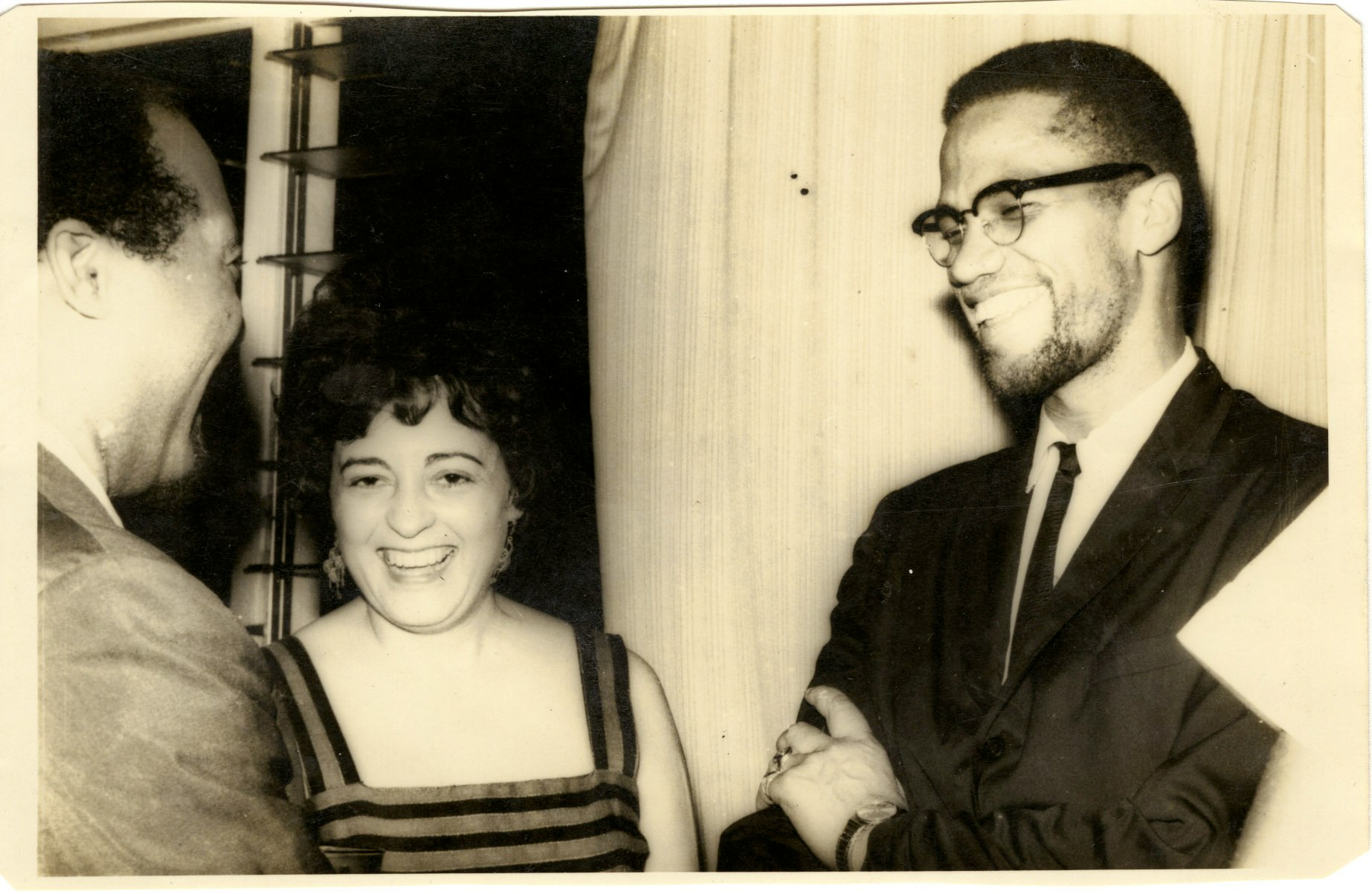 Ana Livia Cordero in Ghana with Malcolm X and others