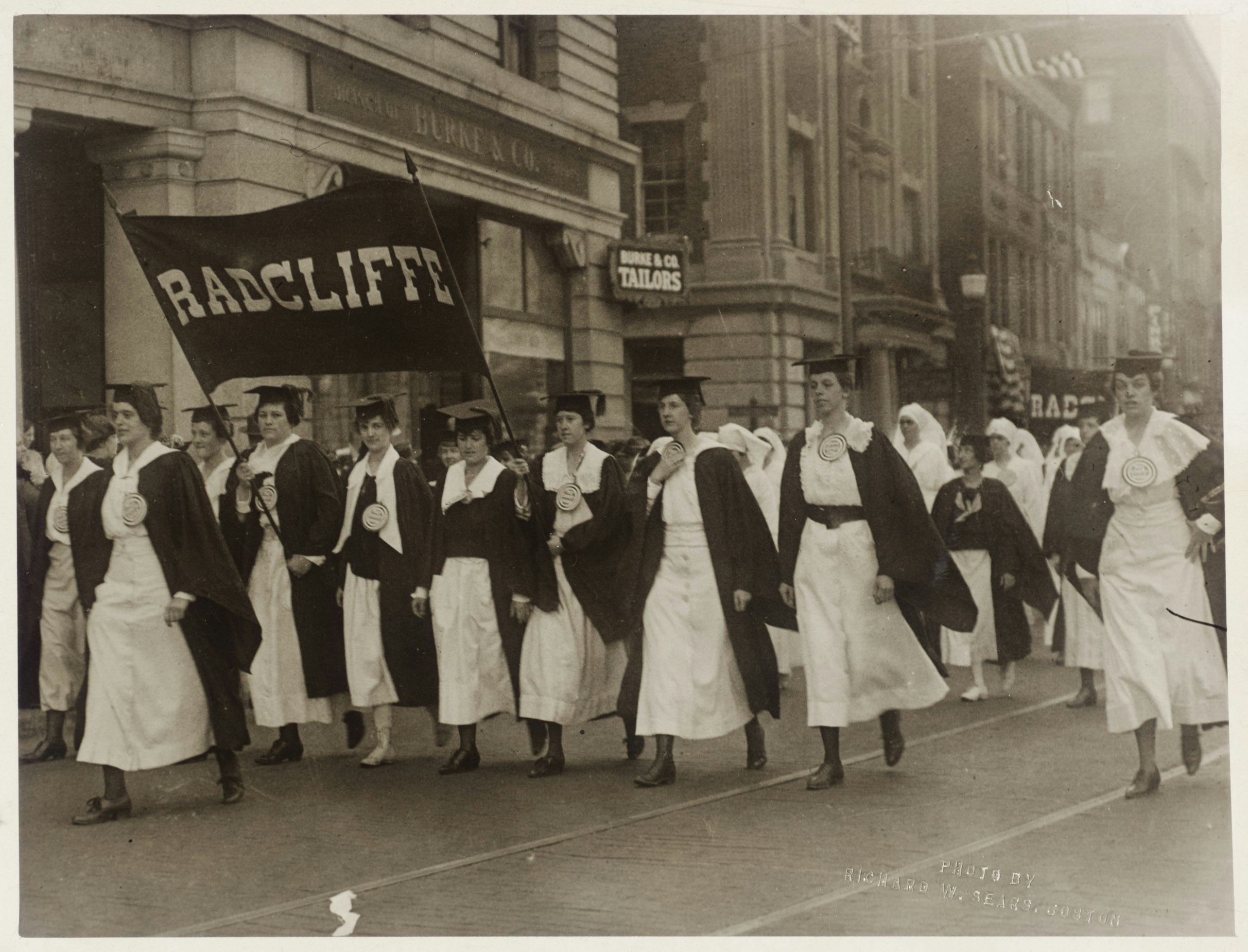 Group of women participating in War Bond Parade