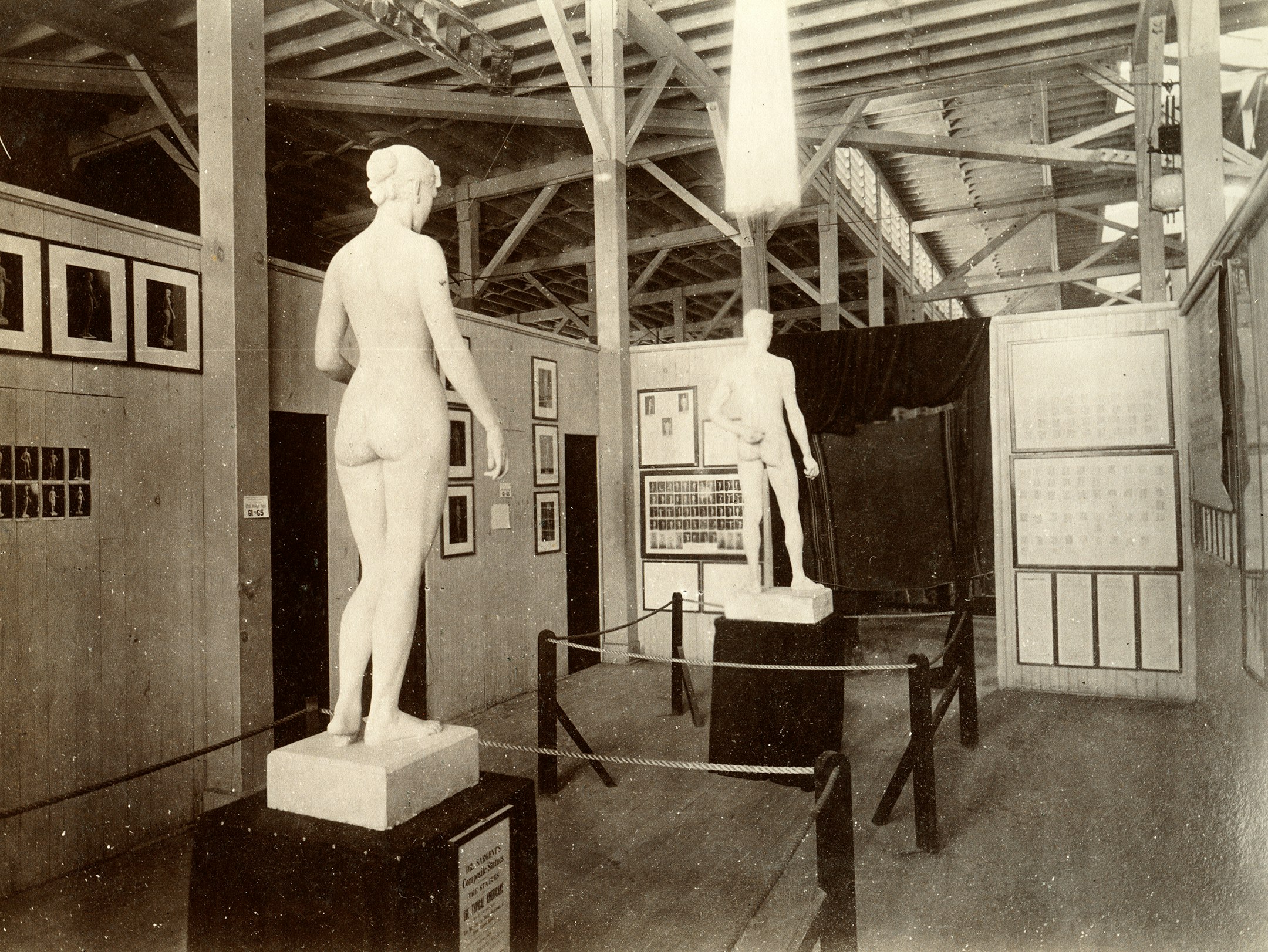 sculptures of Sargent's typical American male and female form