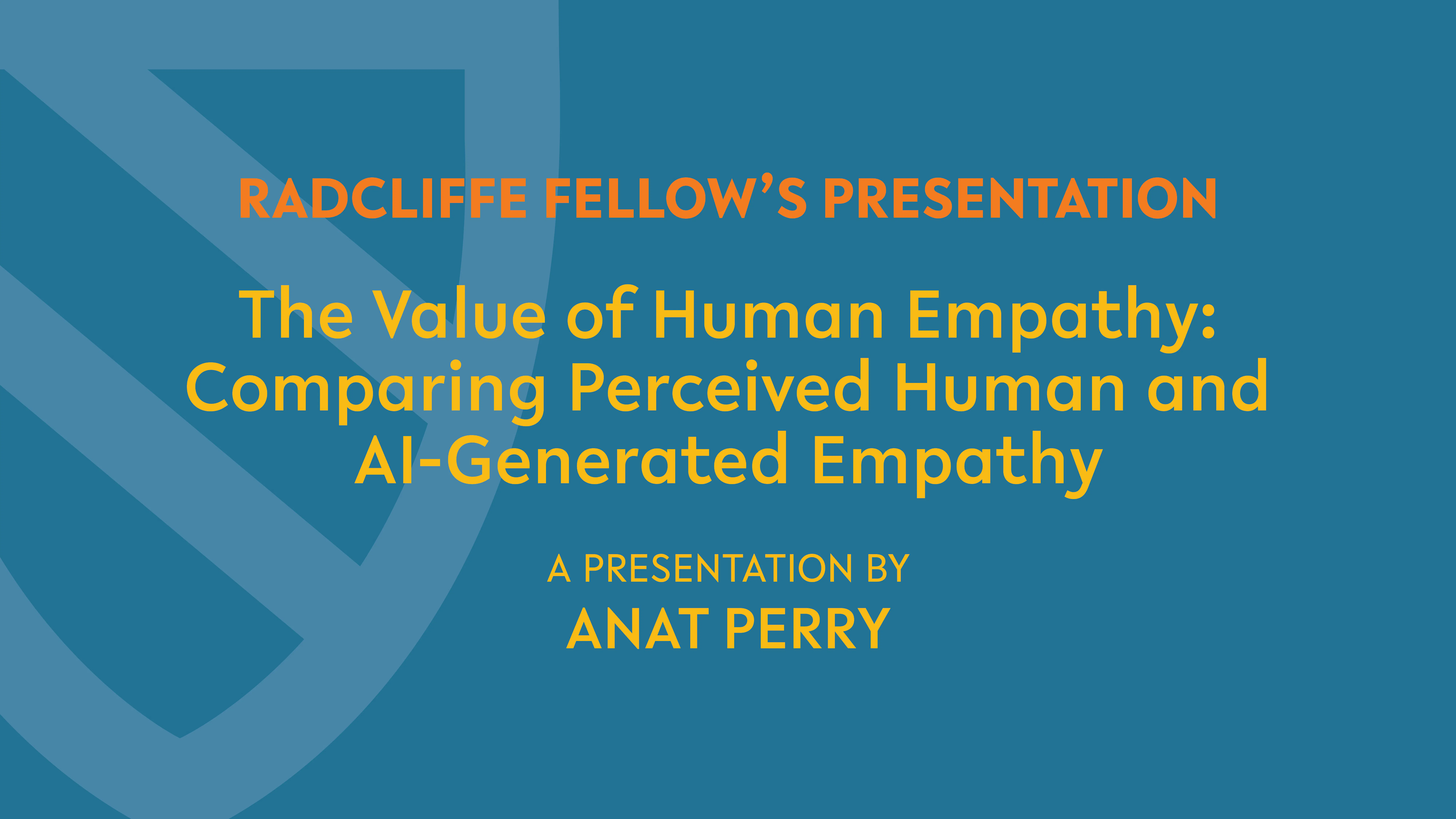 Anat Perry | Radcliffe Institute for Advanced Study at Harvard University