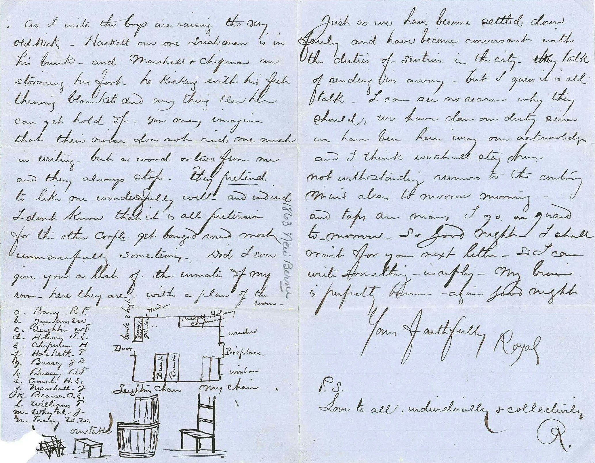 Letter from Major Royal Pierce Barry