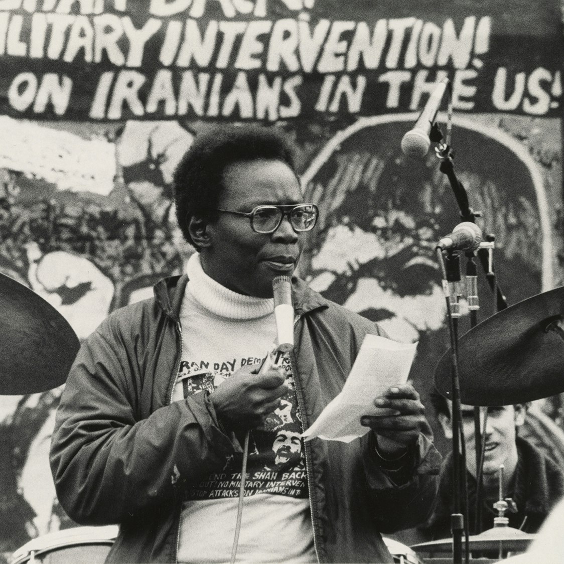 Image of Pat Parker speaking at a rally