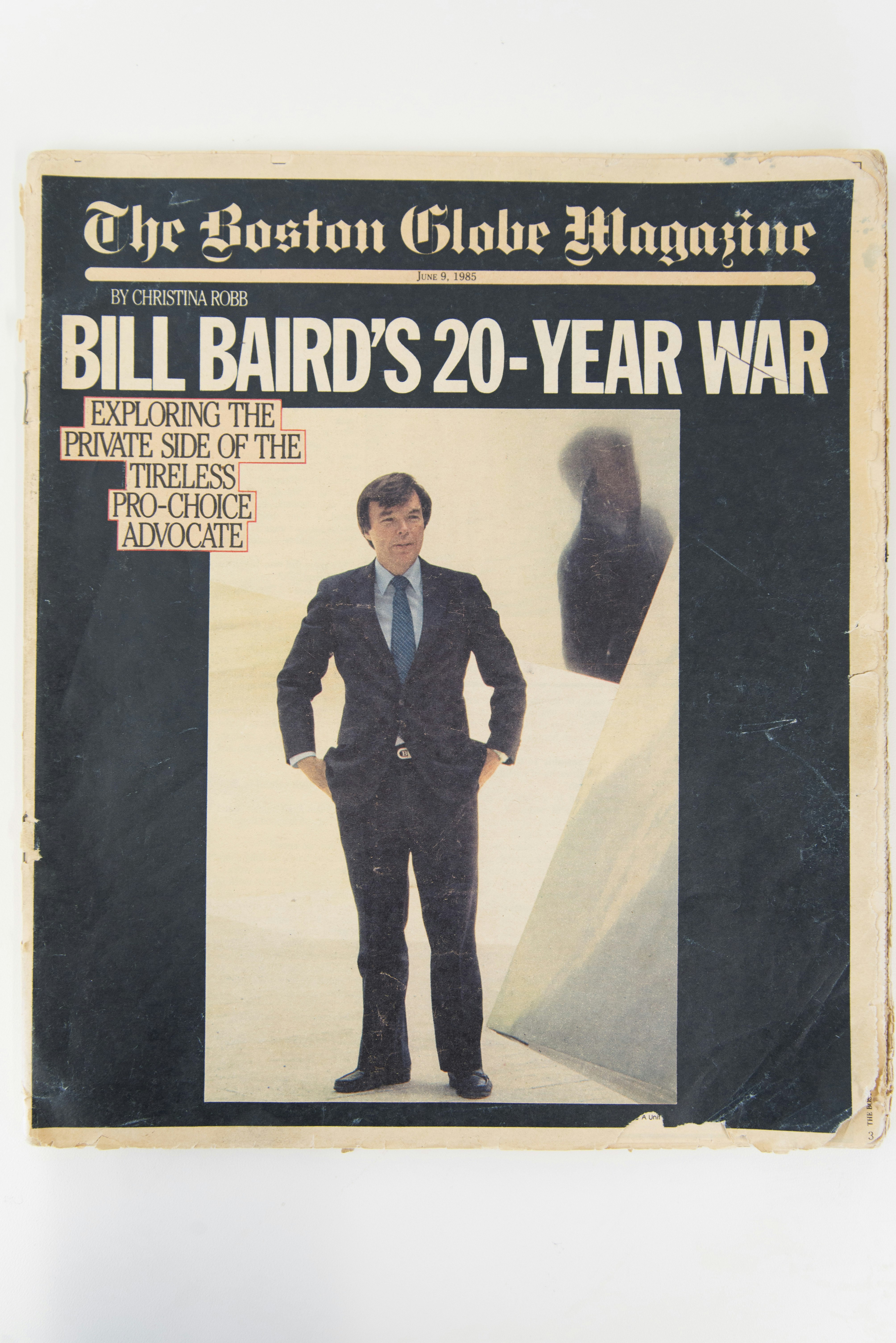 Bill Baird on the cover of the Boston Globe Magazine