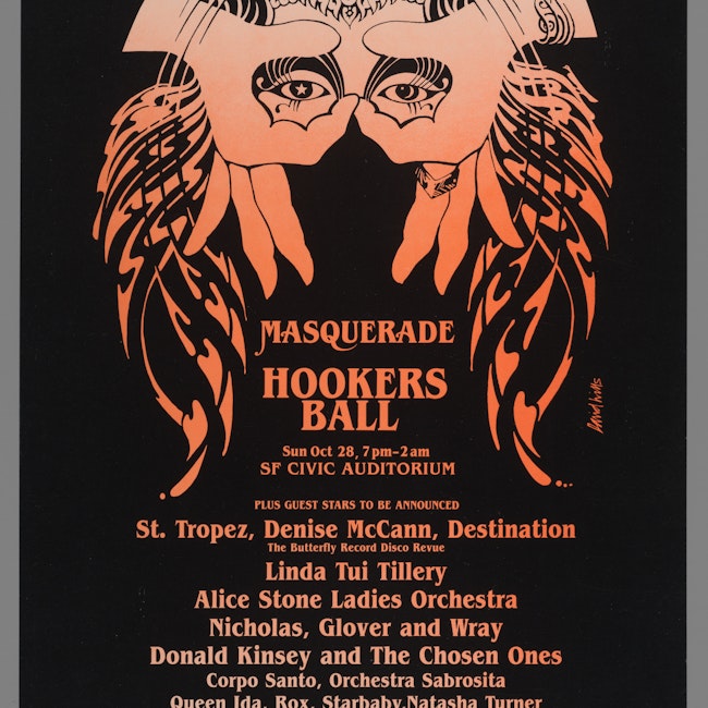 Poster for Margo St. James's 1979 San Francisco Masquerade Hookers Ball