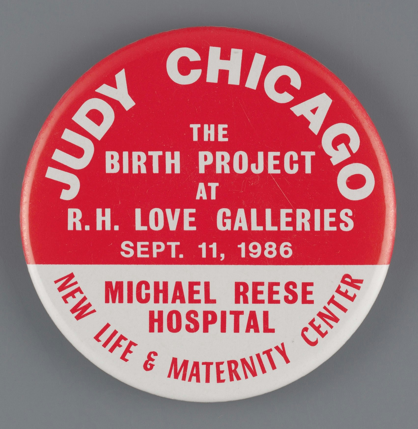 Judy Chicago Button from 1986