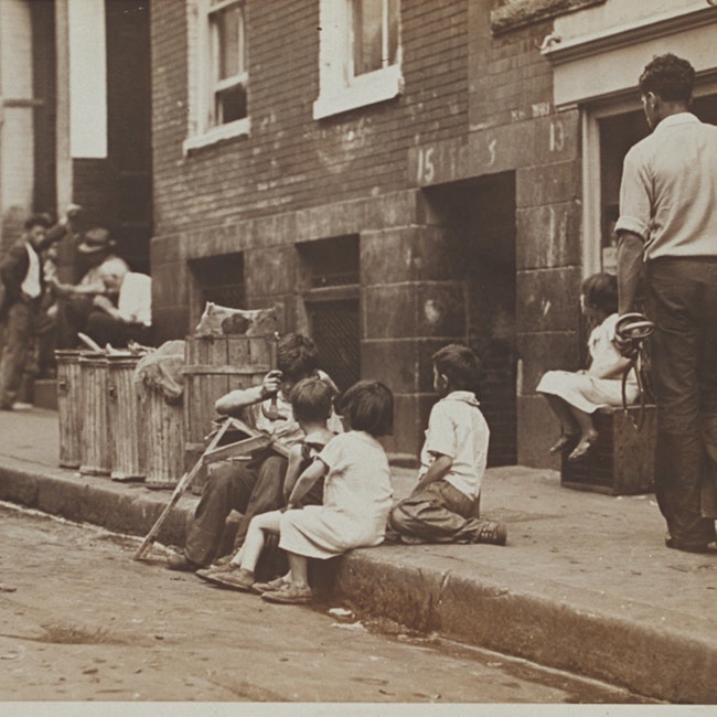 5 children playing on the streets in the North End