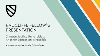 View video of fellow's presentation by Jennie C. Stephens