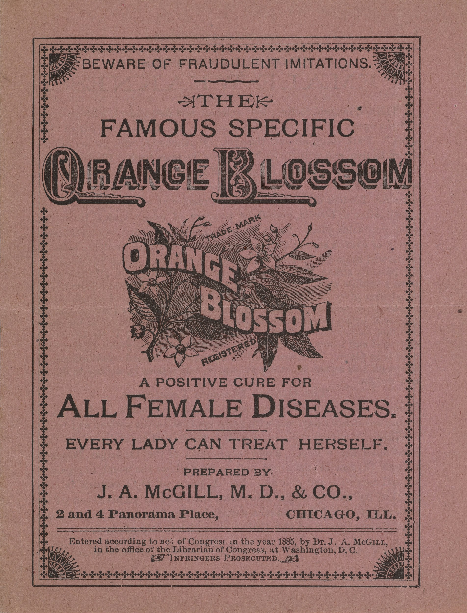 Orange Blossom Cure For Female Diseases