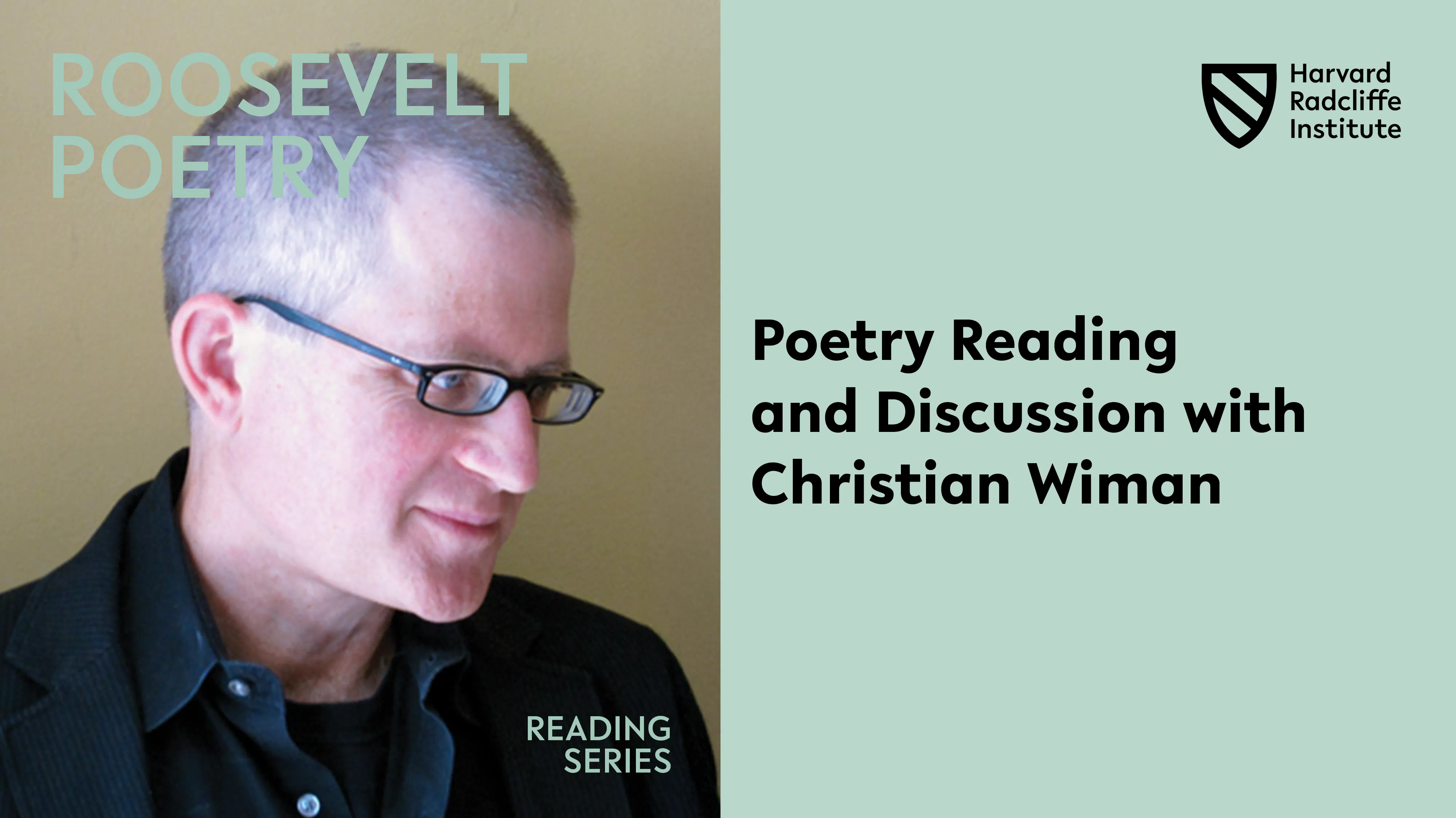 Poetry Reading and Discussion with Christian Wiman | Radcliffe ...