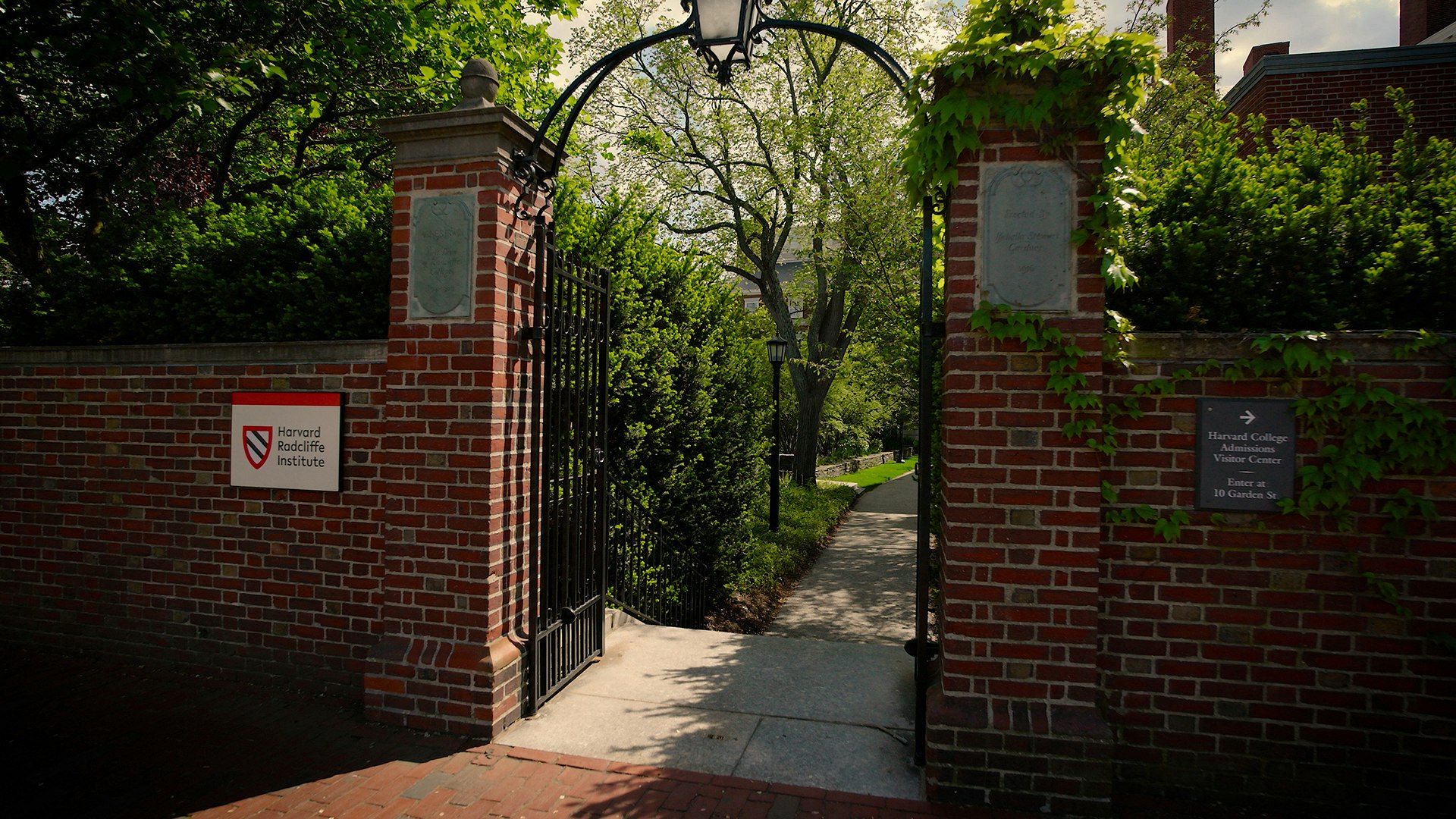 Gate entry to Harvard Radcliffe Institute