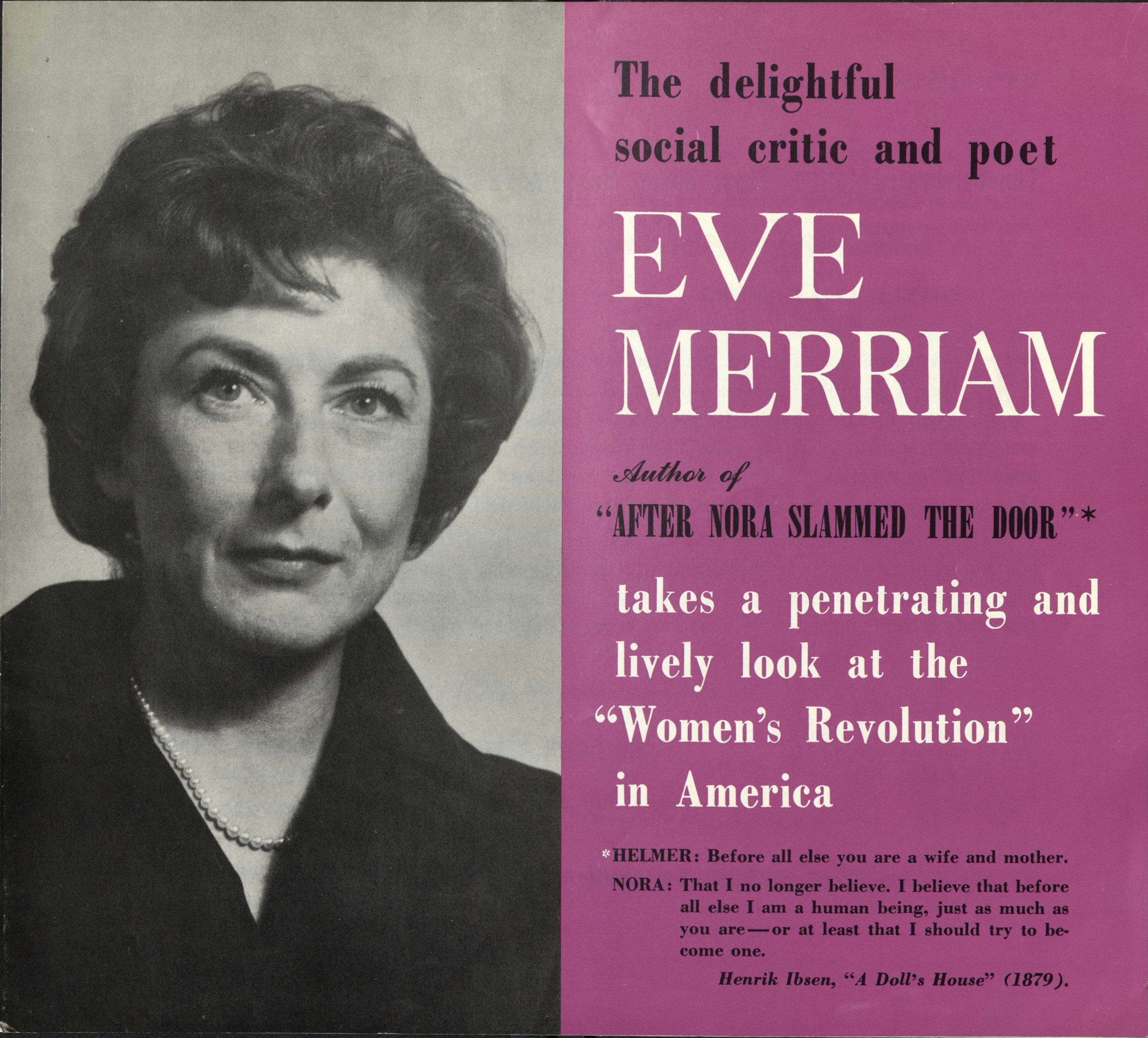 Brochure with Eve Merriam